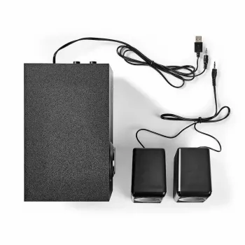 Nedis CSPR10021BK 2.1 komplet PC zvočnikov, 33 W, USB napajanje, črn