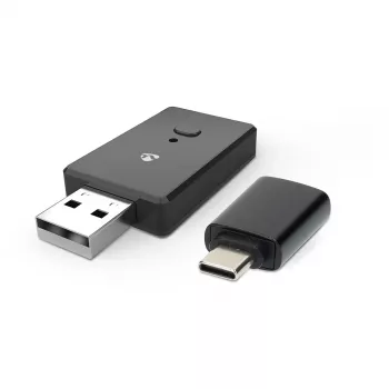 Nedis CKAA2400BK Bluetooth 5.0 USB-A adapter črn doseg 10 m
