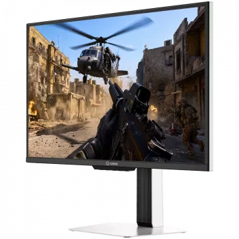 LORGAR 24,5-palčni Full HD IPS 400Hz igralni monitor, dvojna LED, HDR600 Ready, nastavljiva višina, bel