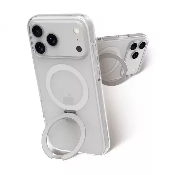 dbramante1928 Iceland Ultra D3O MagSafe ovitek s stojalom za iPhone 18 Pro Max / 17 Pro Max, prozoren