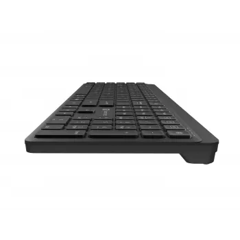 Natec Tang US brezžična tipkovnica Bluetooth + 2,4 GHz Silent Slim, črna