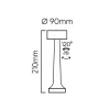 LED Line Lite RIWIA namizna svetilka, 1W, 120lm, 1800mAh, zlata