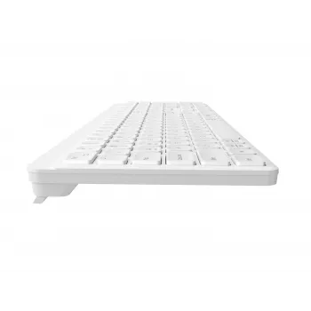 NATEC Tang US brezžična tipkovnica Bluetooth + 2,4 GHz Silent Slim, bela