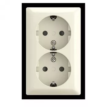 BUSCH-JAEGER SCHUKO dvojna vtičnica nadometna Safety 202 EAPBJ-522 (2TKA00005532)