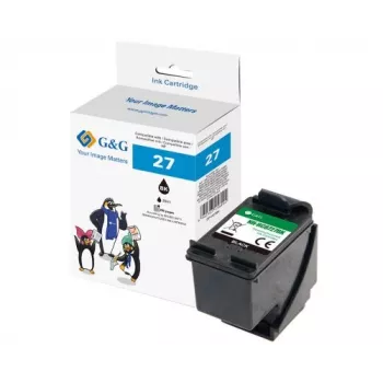 G&G združljiva črna kartuša s črnilom GP-H27BK za HP 27 (C8727A)