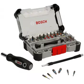 Bosch komplet natančnih izvijačnih nastavkov, prodajni prikaz, 5 kompletov s 33 deli (skupaj 165), jeklo S2, 1/4 inch šestrob, nastavki PH/PZ/S/H/T, magnetno držalo, prodajni prikaz 2607002837,0