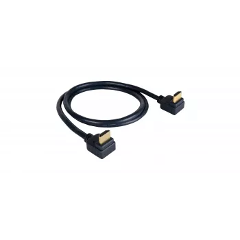 Kramer C-HM/RA2 serija C-HM/RA2-6 hitri HDMI kabel z Ethernetom, kotni vtič HDMI na kotni vtič HDMI, 1,8 m, trojno oklopljen, siv, podpora 4K 97-0144006