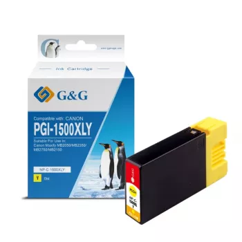 G&G združljiva kartuša s črnilom Canon PGI-1500XLY v rumeni barvi velikega dosega