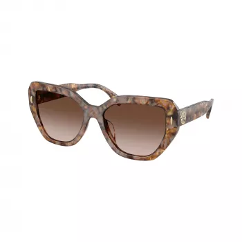 Tory Burch TY7194U197513 ženska kvadratna sončna očala iz acetata, Dark Havana/Brown Gradient, 55-17-140 mm