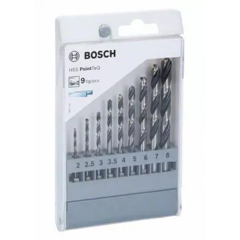 Bosch HSS PointTeQ set svedrov za kovino, 9-delni, 2-10 mm, spiralni svedri 2607002826