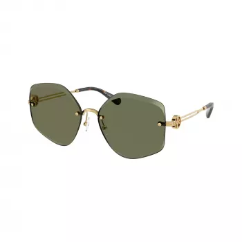 Tory Burch TY6111-334371 ženske sončna očala, temno Havana okvir, rjave gradientne leče, 56/16/140 mm