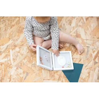 Tiny Love Simple Frame komplet za odtise otroških rok ali nog, bel
