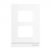 Busch-Jaeger sredinska plošča za avdio priključno dozo, 1/2 modula, Studio White 2TMA220160W0007