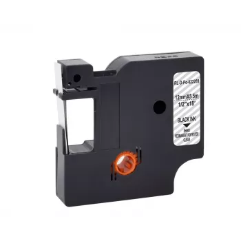 G&G kartuša s poliestrskim etiketnim trakom, prozorna s črnim tiskom, 12 mm x 5,5 m, za Dymo D1 RL-D-Po-622289-BK/CL-12MM*5.5M