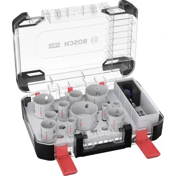 Bosch 2608594426 Progressor for Wood and Metal 11-delni komplet luknjarjev (20-76 mm) z adapterji Power Change in svedri za vrtanje