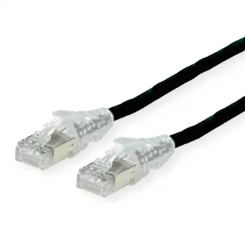 DÄTWYLER Cat.5e S/UTP bakreni patch kabel, PVC plašč, AMP v2 konektor, črn, 1,0 m 21.15.7031