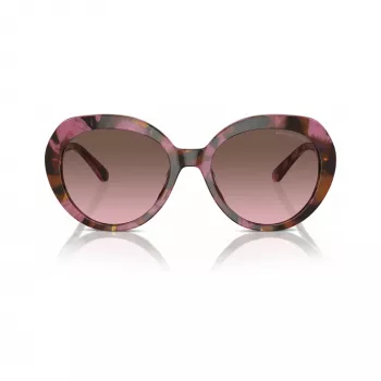 Michael Kors MK2214U39989T ženska kvadratna acetatna sončna očala, temno želvji okvir, rjavo gradientna stekla, 56mm