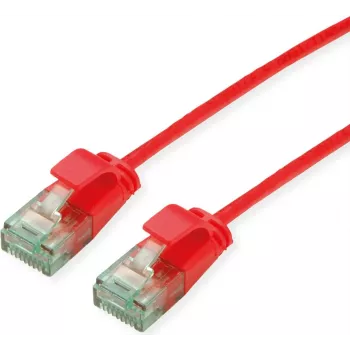 ROLINE RM UTP patch kabel Cat6A/Class EA Slim rdeč 0,3m 21.45.3411