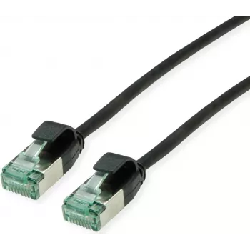 ROLINE RM U/FTP Cat.6A Slim patch kabel, črn, 0,3 m 21.45.3351