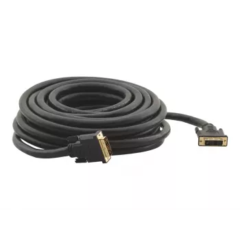 Kramer C-DM/DM/XL serija DVI-D Single Link kabel, DVI-D vtič na DVI-D vtič, 10,6 m, črn, narebričeni vijaki (94-0111035)