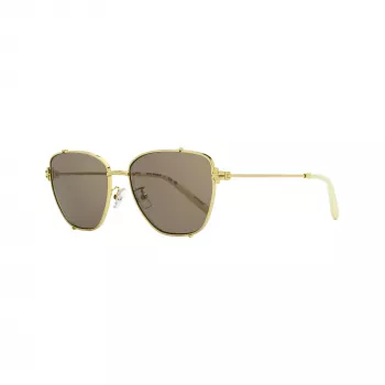Tory Burch ženska kvadratna sončna očala TY6105, temno havana okvir, rjavo gradientna stekla, 55mm TY6105-32787N
