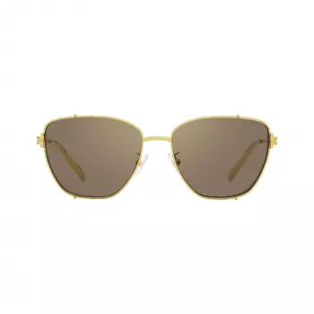 Tory Burch ženska kvadratna sončna očala TY6105, temno havana okvir, rjavo gradientna stekla, 55mm TY6105-32787N