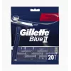 Gillette Blue II brivniki za enkratno uporabo za moške, 20 kosov, dvojna rezila z Lubrastrip 7702018466757
