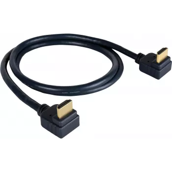 Kramer C-HM/RA-6 hitri HDMI kabel z Ethernetom, HDMI vtič na kotni HDMI vtič, 1,8m, trojno oklopljen, siv, podpora 4K 97-0143006