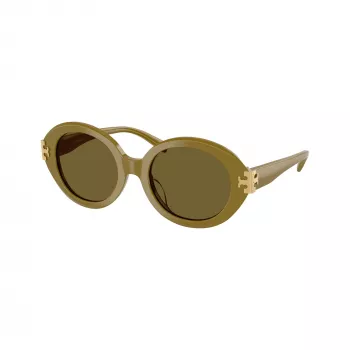 Tory Burch TY7210U ženska sončna očala Cat Eye, temno havana okvir, rjavo gradientna stekla, 53-18-145 mm, UV zaščita TY7210U201073