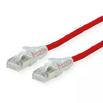 Dätwyler CAT 6a SFTP PiMF LSZH patch kabel, vtič RJ-45 na vtič RJ-45, 15 m, rdeč, 10 Gbps, 500 MHz, brez zaskočke 21.05.0616