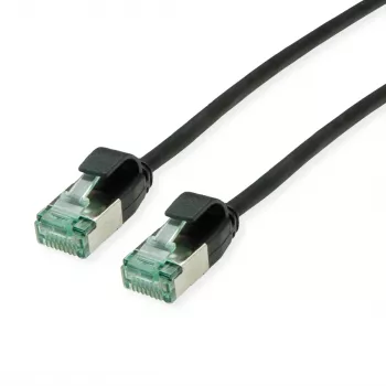 ROLINE RM U/FTP patch kabel Cat.6A Class EA tanek črn 0,15m 21.45.3350