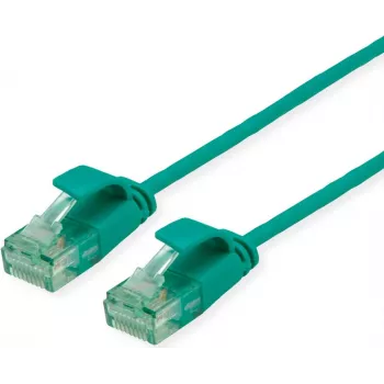 ROLINE RM UTP patch kabel Cat.6A/Class EA Slim zelen 0,3m 21.45.3431