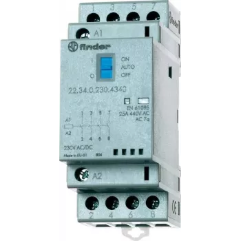 Finder modularni kontaktor 230V AC/DC 4NO 25A LED 22.34.0.230.4340