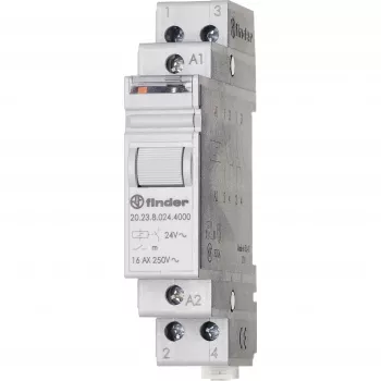 Finder 20 serija impulzni relej, 1NO+1NC, 20A, 24V AC tuljava, DIN letev 202380244000