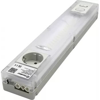 Finder LED svetilka za stikalno omaro s Schuko vtičnico, 6W, 1000lm, 4000K, bela/prozorna, 360mm 7L.55.8.230.4200