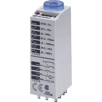 Finder 85.03.8.240.0000 multifunkcijski časovni rele, 24-240 V AC/DC, 3 CO, 10 A, 18 funkcij