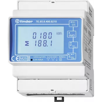 Finder 7E.85.8.400.0210 enofazni digitalni števec energije z Modbus RTU, CT 400A, razred B