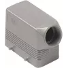 ILME MHO16.25 aluminijasto lito ohišje s pokrovom, velikost 77.27, stranski vhod, navoj M25, zapora s 4 vijaki, siva