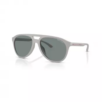 Armani Exchange moška pravokotna sončna očala AX4156SU83788, mat črn okvir, temno sive leče, 59-17-145