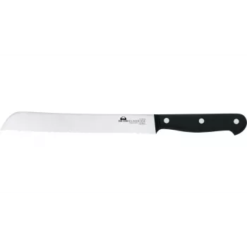 DUE CIGNI 2C 761/20 nazobčan nož za kruh, 26 cm, jeklo X50CrMoV15, črn ročaj POM