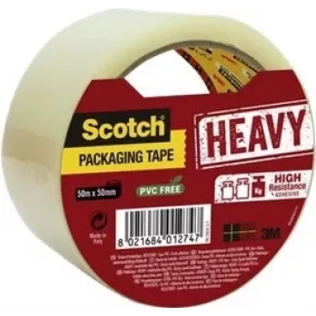 3M Scotch Heavy HV 5050 S.T. lepilni trak za pakiranje, 50 mm x 50 m, prozoren