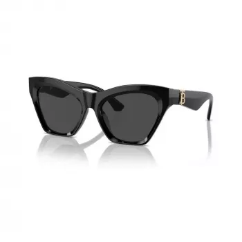 Burberry BE4420U300187 ženska sončna očala, kvadratna, črn okvir, temno sive leče, 55mm