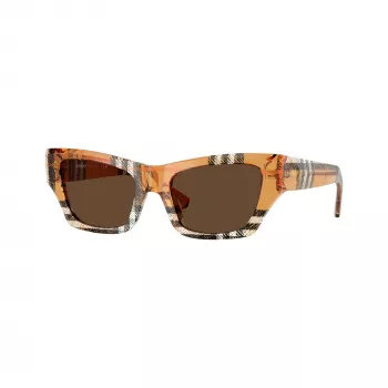 Burberry BE4441U414673 ženska sončna očala, kvadratna, Havana, z rjavimi gradientnimi lečami 52/19/140 mm