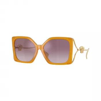 Versace VE4502U55376X ženska sončna očala Cat Eye, prosojen roza okvir, temno sive leče, 58/16/130 mm