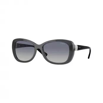 Vogue VO2943SB31324 ženska sončna očala cat eye, prozoren roza okvir, roza zrcalne leče, 55mm