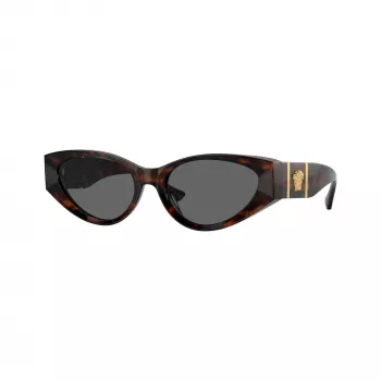 Sončna očala Versace VE4454-542987 ženska cat eye, havana/temno siva, 55mm