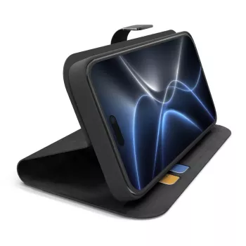 SBS Wallet Smart ovitek za iPhone 18 Pro z denarnico in stojalom – črn