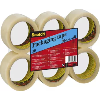 3M Scotch lepilni trak za pakiranje 6890, 50mm x 66m, prozoren PVC, močan oprijem, tih, 50 mikronov - 1 zvitek (PVC6RT)