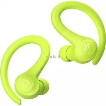 JLab GO Air Sport brezžične ušesne slušalke z ušesnimi loki, Bluetooth 5.1, IP55 odpornost na znoj, 32-urna baterija, rumene IEUEBGAIRSPRTRYEL124
