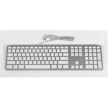 Matias žična USB-C tipkovnica za Mac – srebrna – ameriška različica (FK316CS)